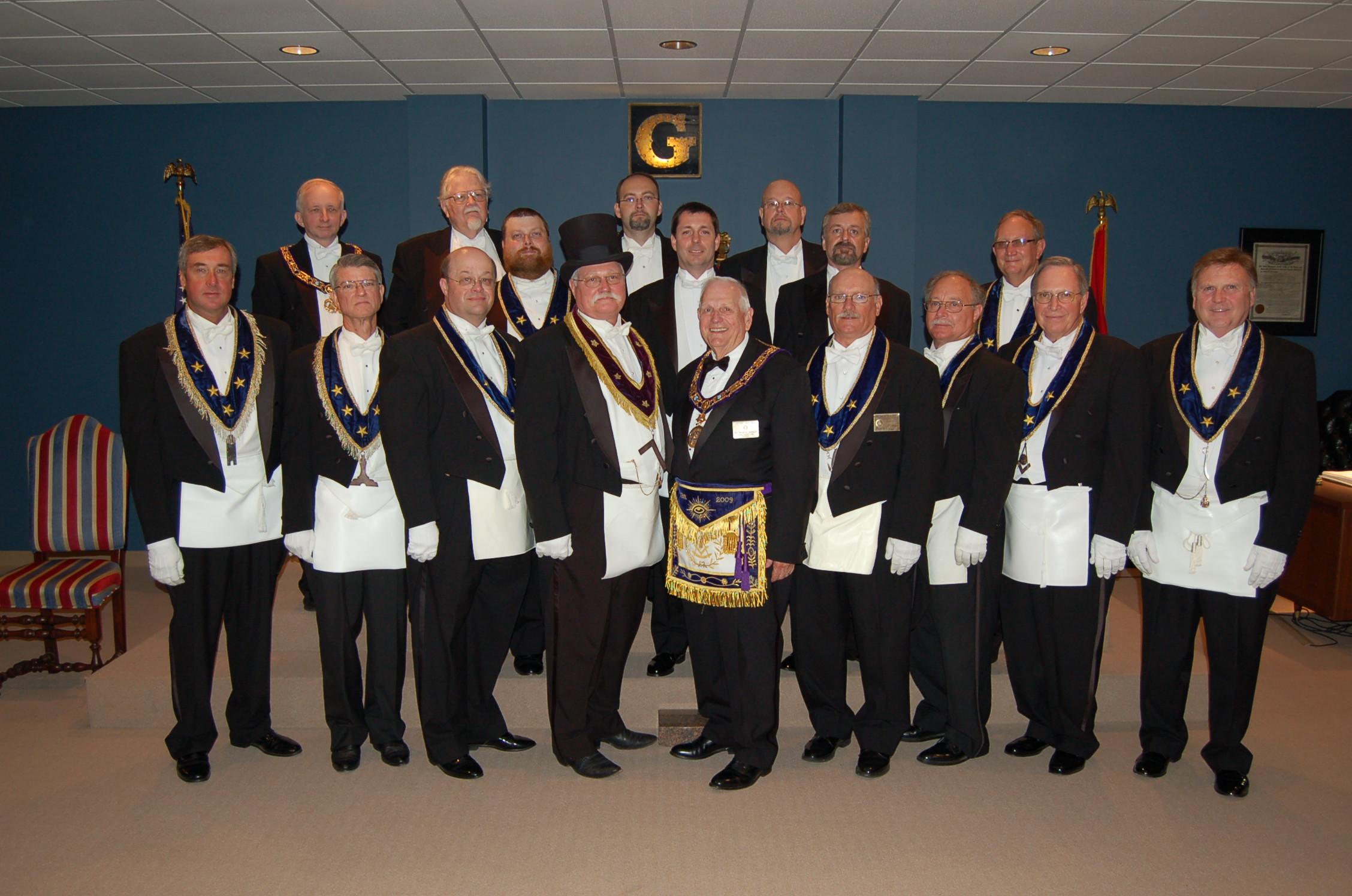 Lodge Members w/ Grand Master